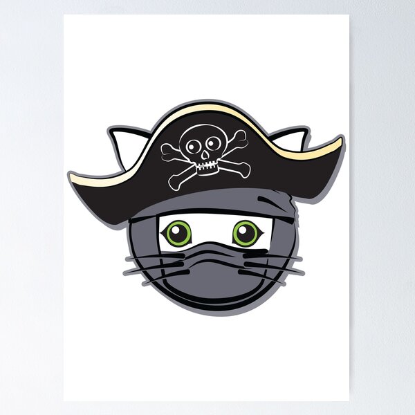 Item preview, Ninja Pirate Kitten designed and sold by chrislcox.