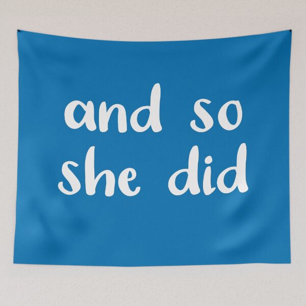 Item preview, And So She Did (French Bllue and White) designed and sold by Whoopsidoodle.