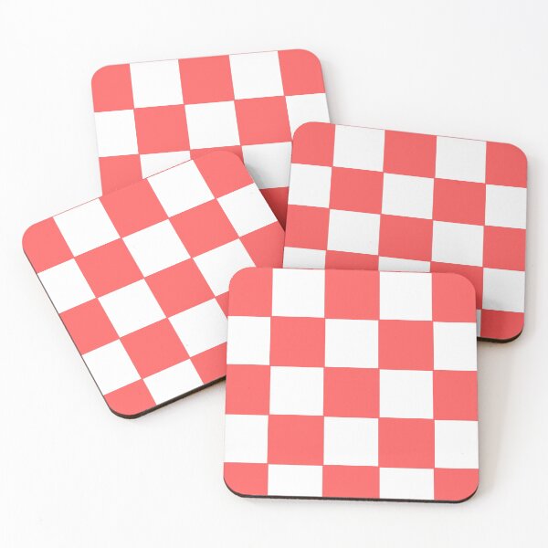 Item preview, Coral Red  Check Pattern designed and sold by ModkMerch.