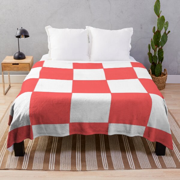 Item preview, Coral Red Check Pattern designed and sold by ModkMerch.