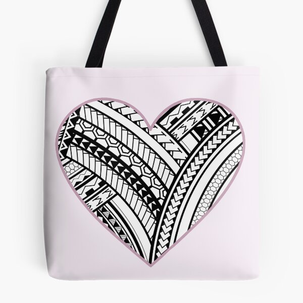 Item preview, Polynesian tattoo heart designed and sold by Aroha Designs.