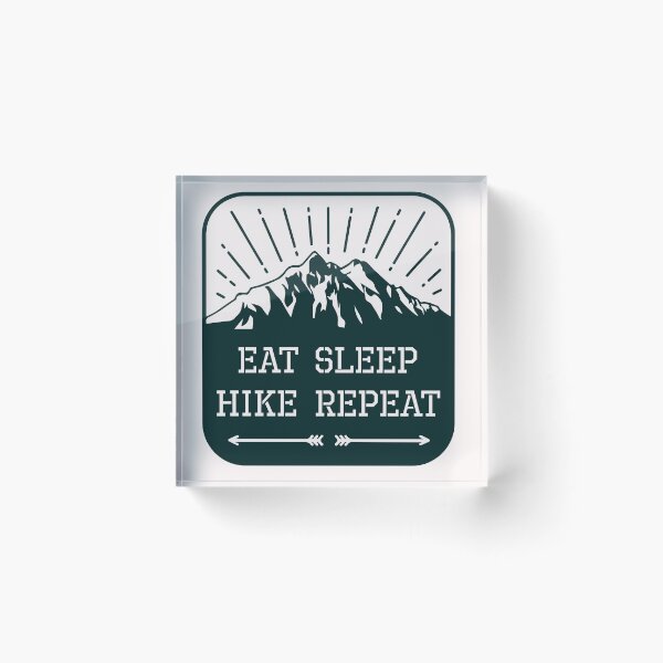 Artikelvorschau, Eat Sleep Hike Repeat-Emblem entworfen und verkauft von Kleon Seo.