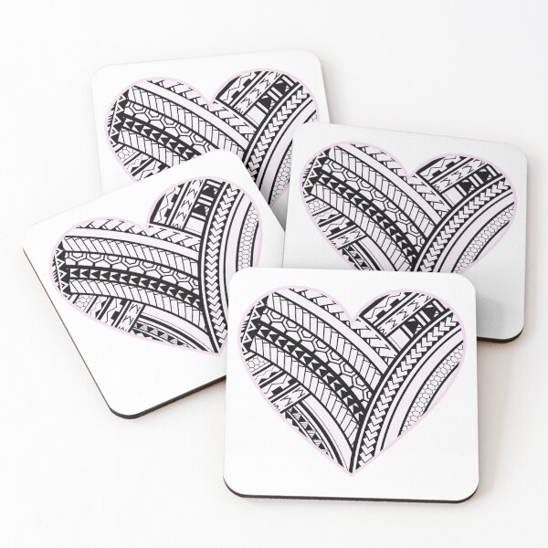 Item preview, Polynesian tattoo heart designed and sold by Aroha Designs.