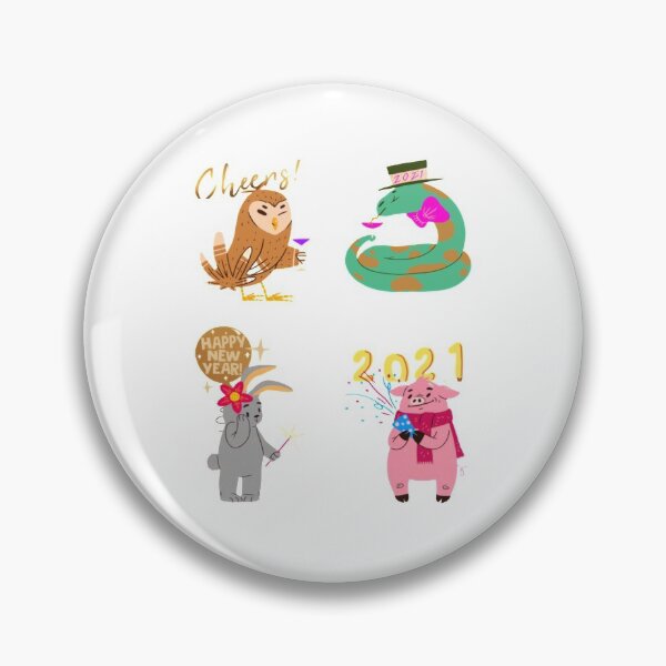 Item preview, Feliz año nuevo fiesta animales juego de palabras designed and sold by ChezNoz.