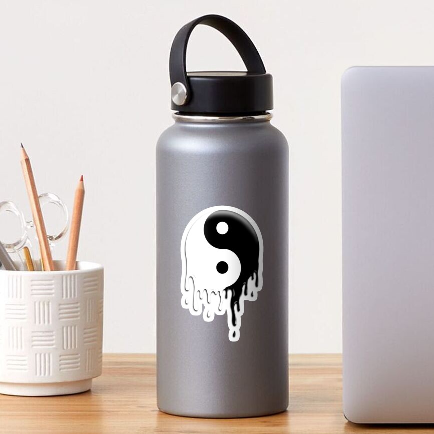 "Paint Drip YinYang" Sticker by GWizCreationz Redbubble