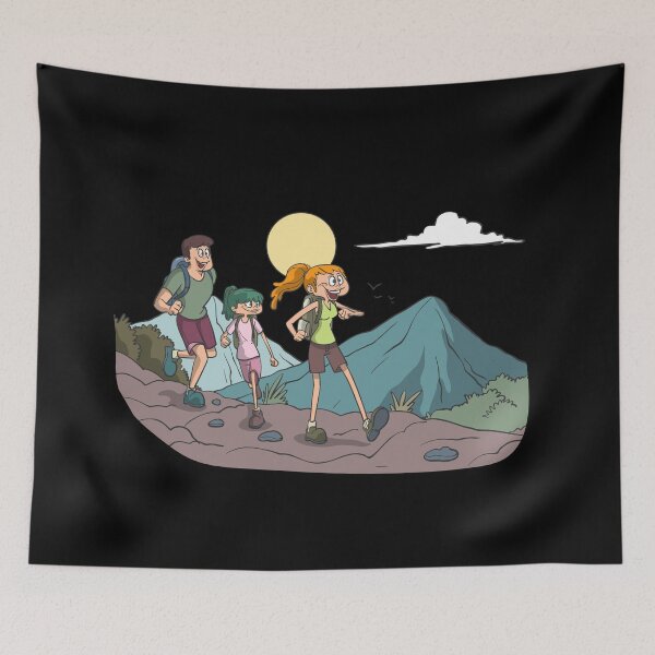 Item preview, Family hiking in the mountains designed and sold by Monkey Ful.