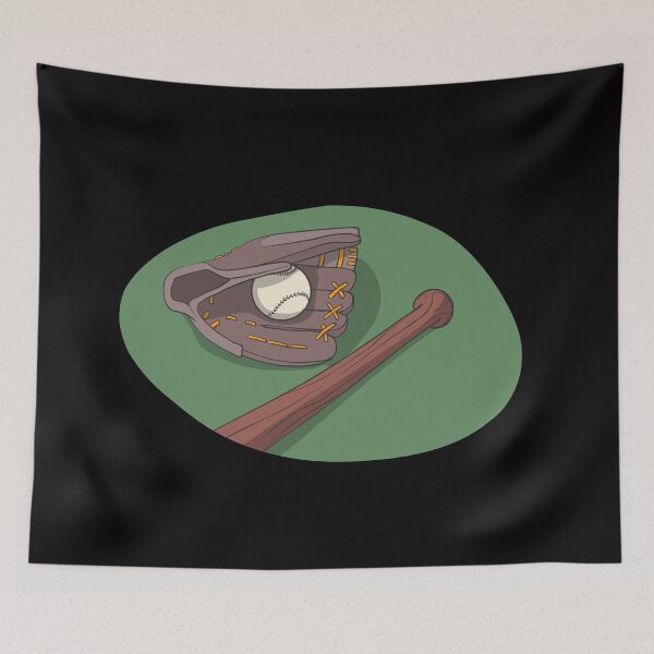 Item preview, Baseball bat with glove and ball designed and sold by Monkey Ful.