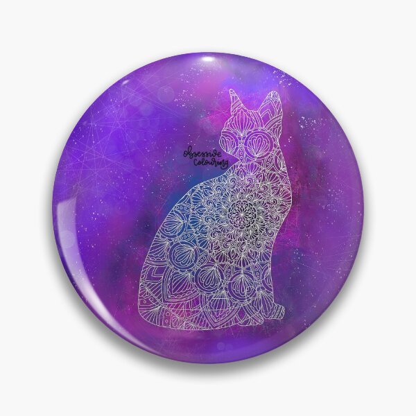 Item preview, Galaxy Cat Mandala Art by Obsessive Colouring designed and sold by Obsessive Colouring.