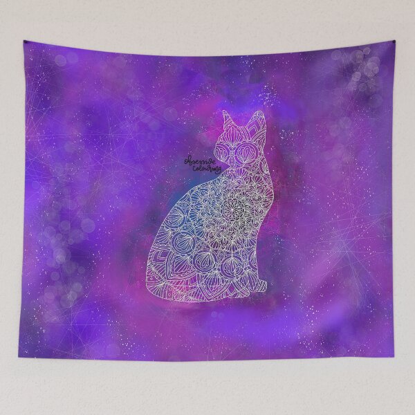 Item preview, Galaxy Cat Mandala Art by Obsessive Colouring designed and sold by Obsessive Colouring.