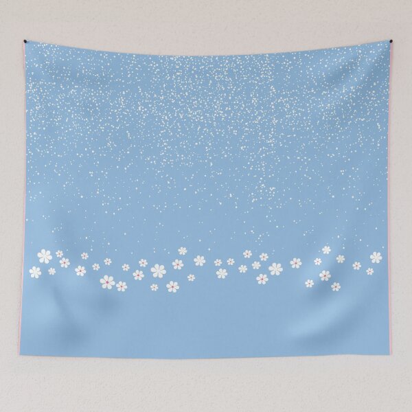 Item preview, Flowers In The Mist_Blue Background designed and sold by leBoosh-Designs.