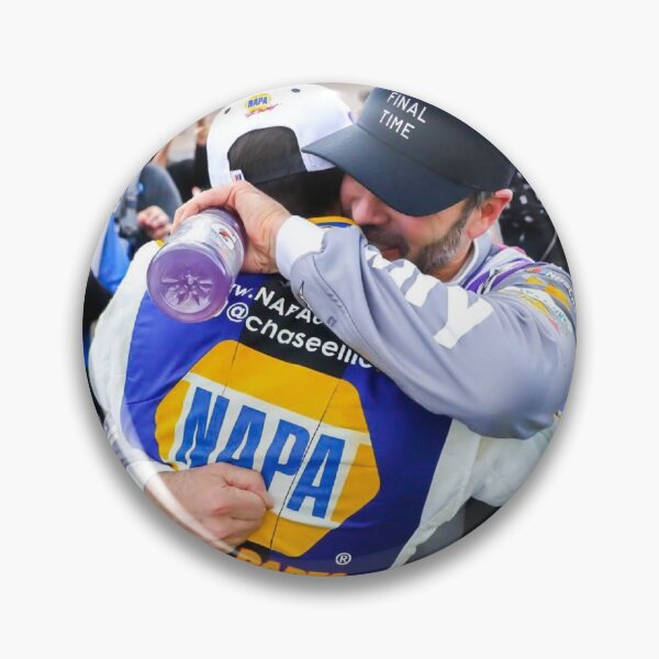 Item preview, Jimmie Johnson and Chase Elliott hug after his championship victory designed and sold by emilyjp18.