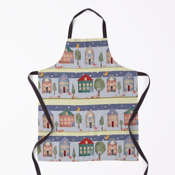 Item preview, Kids patchwork seamless pattern with houses and trees designed and sold by fuzzyfox.