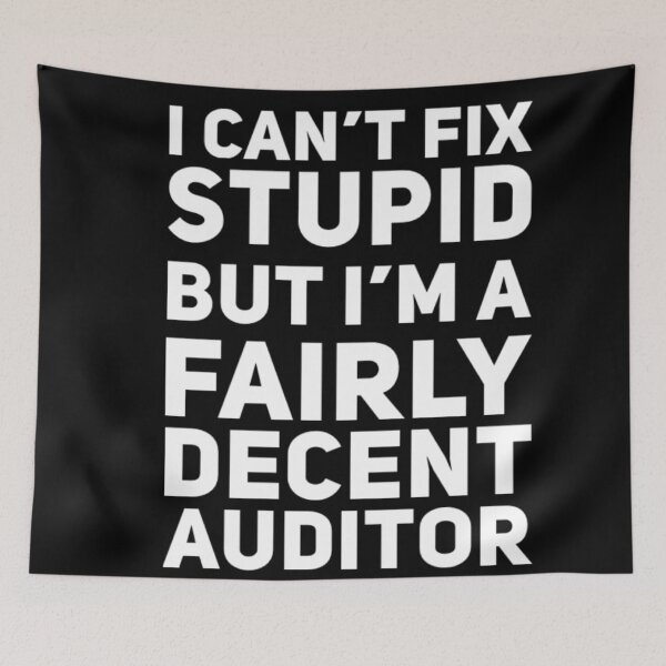 Item preview, Accountant Funny Auditor Can't fix Stupid Gift- White Text designed and sold by MDAccount.
