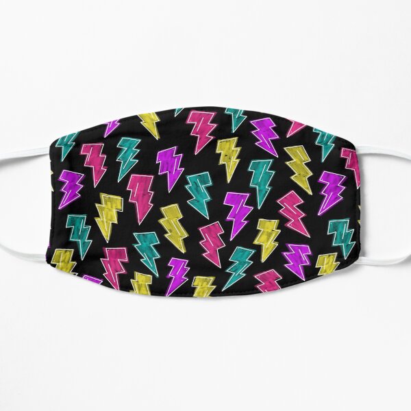 Neon Lightning Bolts Flat Mask