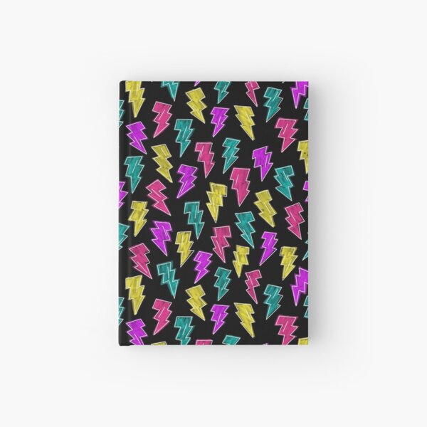 Neon Lightning Bolts Hardcover Journal
