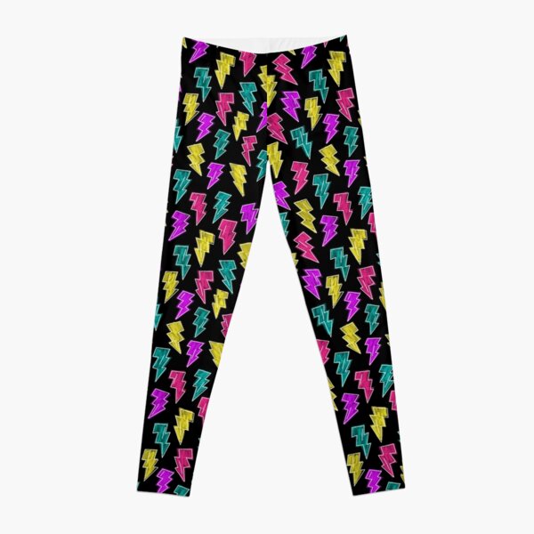 Neon Lightning Bolts Leggings