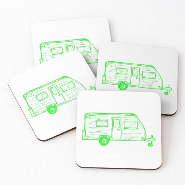 Item preview, Lime Green Camper designed and sold by LadyMayDesigns9.