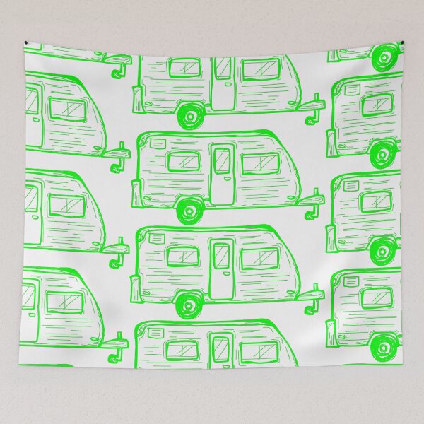 Item preview, Lime Green Camper designed and sold by LadyMayDesigns9.