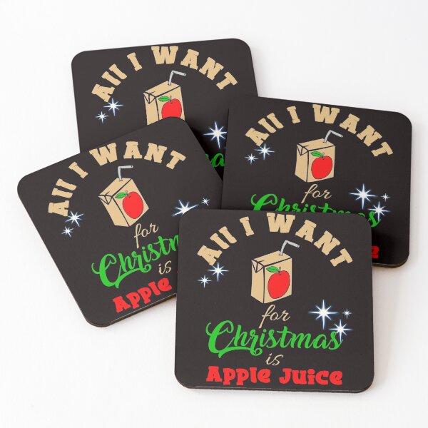Item preview, All I Want For Christmas Is Apple Juice - Funny Apple Juice and Christmas Stars Gift Ideas designed and sold by leo121687.