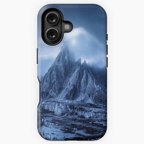 Item preview, Dramatic Mountain in Fog Nature Landscape designed and sold by GrumpyFruit.