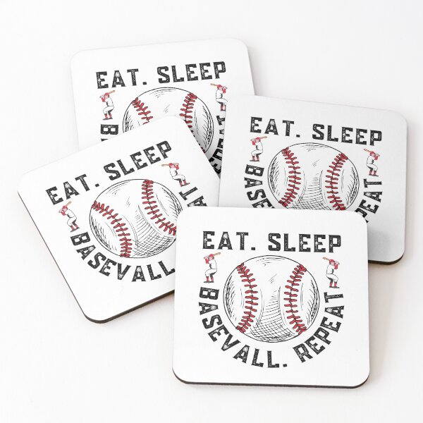 Item preview, Eat Sleep Baseball Repeat designed and sold by Sutra-Lotus-Co.