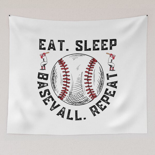 Item preview, Eat Sleep Baseball Repeat designed and sold by Sutra-Lotus-Co.