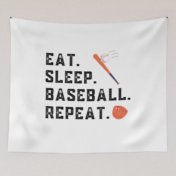 Item preview, Eat Sleep Baseball Repeat designed and sold by Sutra-Lotus-Co.