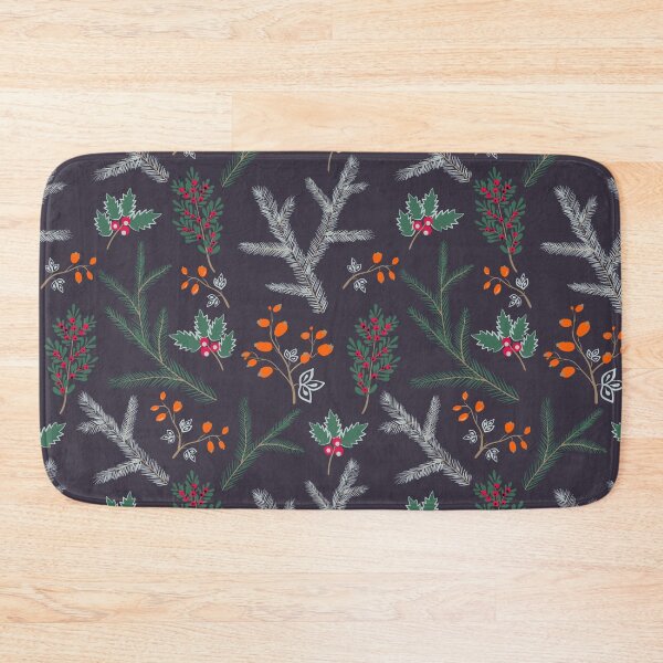 Item preview, Seamless pattern with floral branches winter christmas hand drawn texture background designed and sold by fuzzyfox.