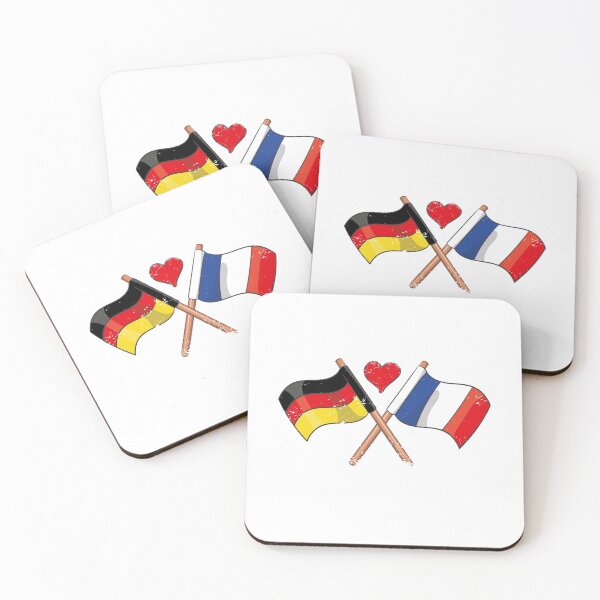 Item preview, I Love France Germany Flag Heart Banner Gift Idea designed and sold by teeseeds.