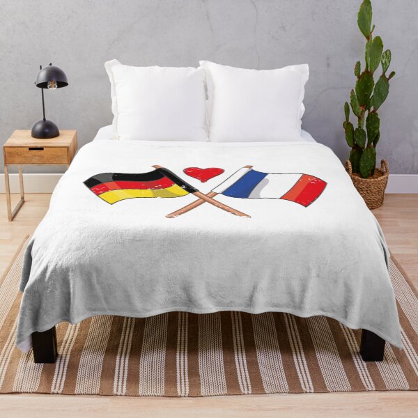 Item preview, I Love France Germany Flag Heart Banner Gift Idea designed and sold by teeseeds.