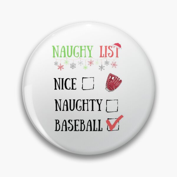 Item preview, NIce Naughty Basebal Christmas Pajama designed and sold by Sutra-Lotus-Co.