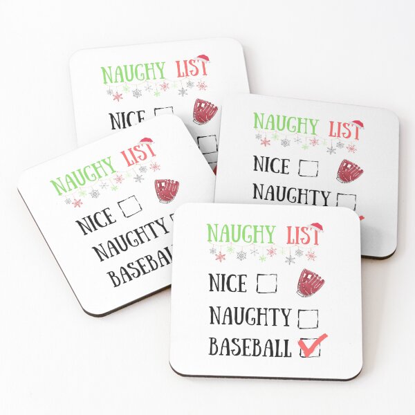 Item preview, NIce Naughty Basebal Christmas Pajama designed and sold by Sutra-Lotus-Co.