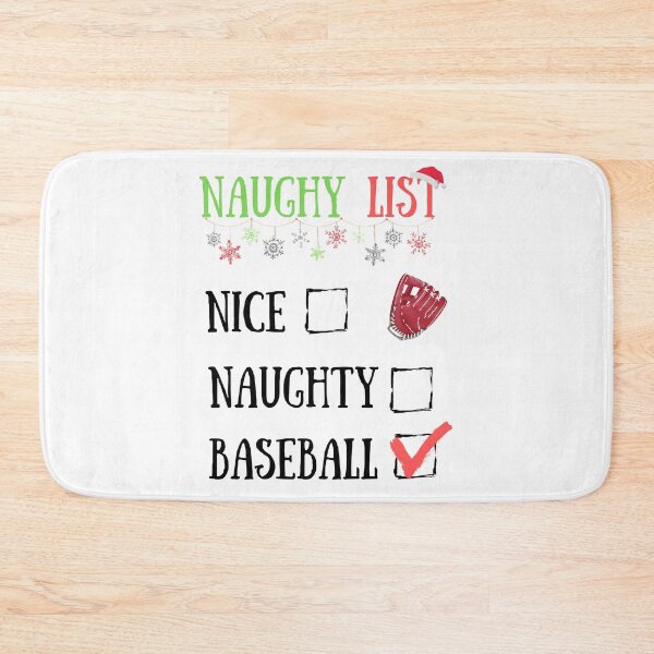 Item preview, NIce Naughty Basebal Christmas Pajama designed and sold by Sutra-Lotus-Co.