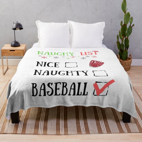 Item preview, NIce Naughty Basebal Christmas Pajama designed and sold by Sutra-Lotus-Co.