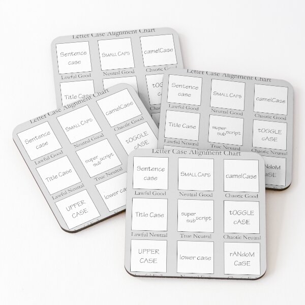 Item preview, Letter Case Alignment Chart - Grey designed and sold by Adam Bisson.