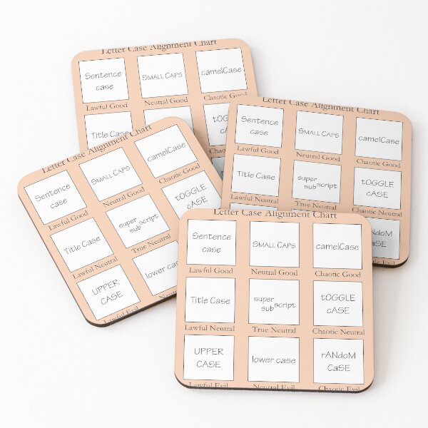 Item preview, Letter Case Alignment Chart - Orange designed and sold by Adam Bisson.