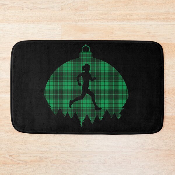 Item preview, Green Flannel Christmas Ornament - Woman Runner designed and sold by HeatherPore.