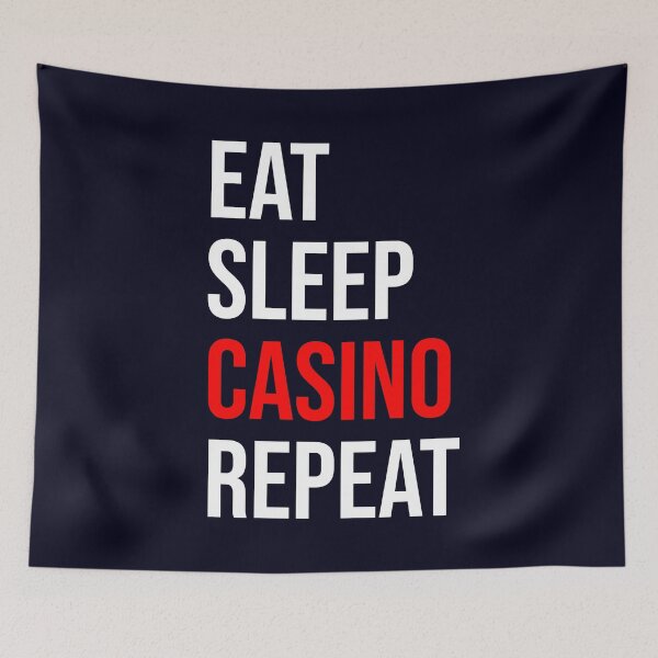 Item preview, Eat Sleep Casino Repeat designed and sold by CatArtStore.