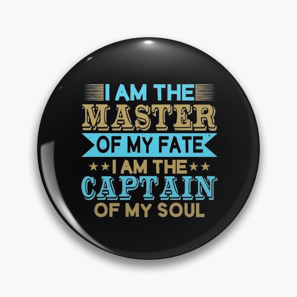 Item preview, I am The Master of My Fate | Captain of My Soul designed and sold by teamph.
