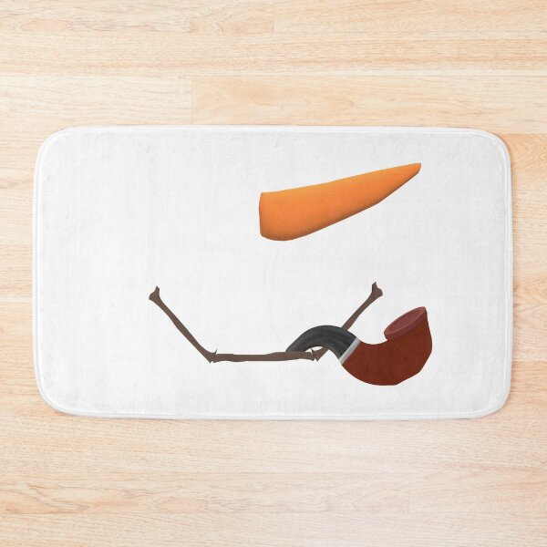 Item preview, Smiling Snowman Face with Carrot Nose, Pipe and Twig Mouth designed and sold by ArtByLM.
