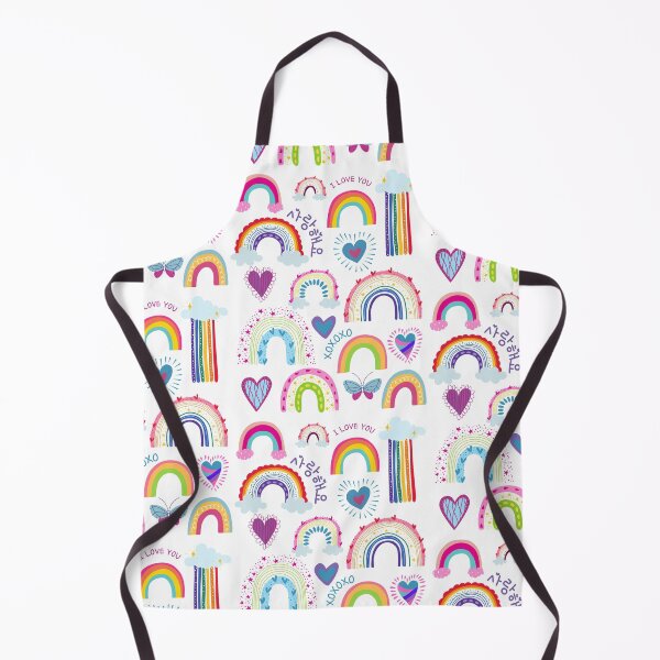 Item preview, I love you (in Korean) Rainbows and Hearts designed and sold by SeoulJourner.