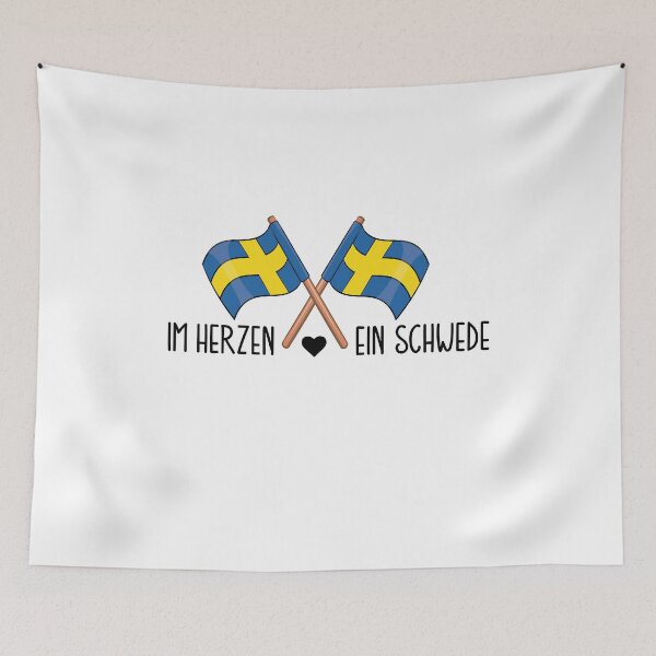 Item preview, In The Heart A Swedish Sweden Love Flag Gift Idea designed and sold by teeseeds.