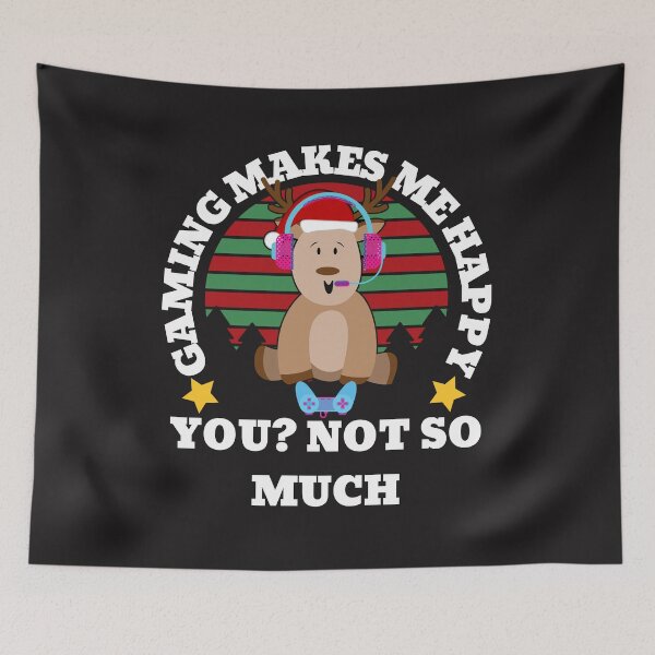 Item preview, Gaming me happy you? not so much( Reindeer)  designed and sold by UnboundFull.