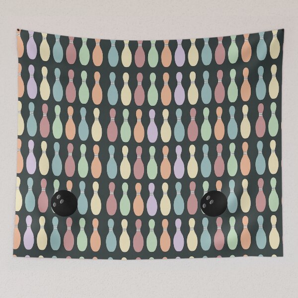 Item preview, Bowling Ball and Colorful Pins Design designed and sold by StephJChild.