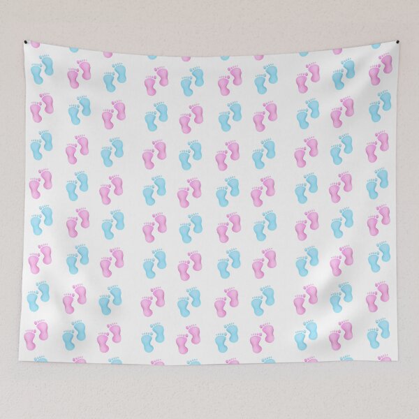 Item preview, Pink Blue Baby Footsteps Sticker Set designed and sold by RitaLaiArt.