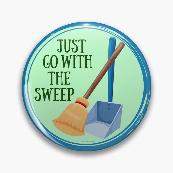 Item preview, Go With the Sweep Funny Housekeeping Lady designed and sold by SavvyCleaner.