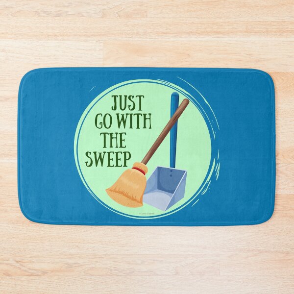 Item preview, Go With the Sweep Funny Housekeeping Lady designed and sold by SavvyCleaner.
