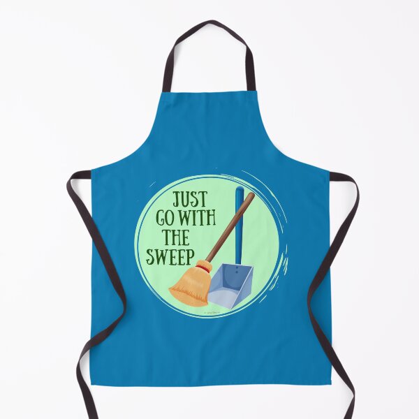 Item preview, Go With the Sweep Funny Housekeeping Lady designed and sold by SavvyCleaner.