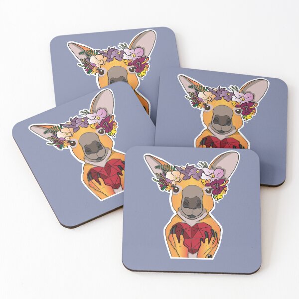 Item preview, Kangaroo Flower Crown Love designed and sold by alttabstudio.