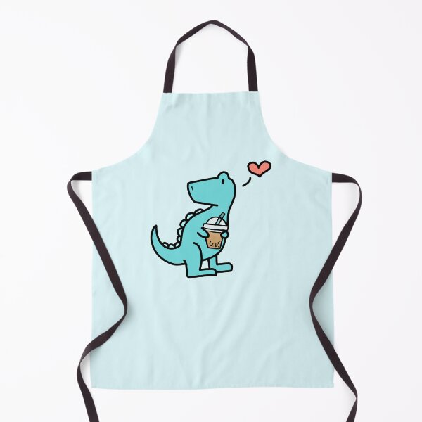 Item preview, Dino Boba - Blue Boba Lover Dinosaur designed and sold by bassoongirl123.